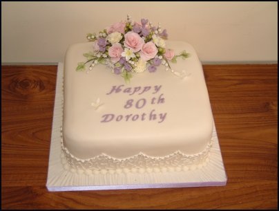80th Birthday Cake on Dorothys 80th Birthday Party Happy Birthday Dorothy